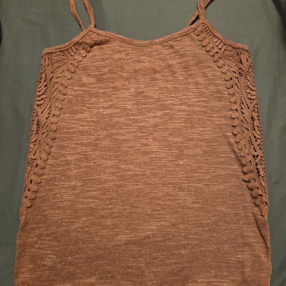 Chic Crochet Lace Accent Tank Top
